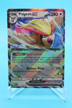 Pokemon TCG 2023 Pidgeot ex 164/197 Sv03: Obsidian Flames Holo NM - Image 1