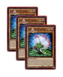 Yugioh! Samsara D Lotus PHNI-EN003 1st Ed (SR) 3x "Yubel Deck Support" - Image 1