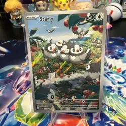 PokÃ©mon TCG Starly Holo Card 221/198 SV01 Scarlet & Violet Base Set NM - Image 1
