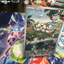 PokÃ©mon TCG Starly Holo Card 221/198 SV01 Scarlet & Violet Base Set NM - Image 3