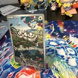 PokÃ©mon TCG Starly Holo Card 221/198 SV01 Scarlet & Violet Base Set NM - Image 4