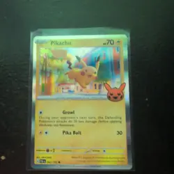 Pokemon Card PIKACHU 062/193 Trick or Trade 2023 with Halloween Stamp Holo - Image 1