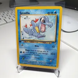 Pokemon card Totodile 1st Edition 80/111 Neo Genesis Near Mint - Image 1