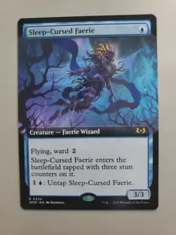 MTG Sleep-Cursed Faerie Wilds of Eldraine Extended Art Rare  - Image 1