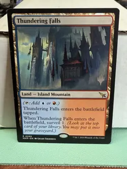 Thundering Falls Murders at Karlov Manor Promo Pack Regular MTG Rare Land - Image 1