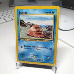 Pokemon card Swinub 1st Edition 79/111 Neo Genesis Near Mint - Image 1