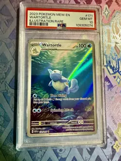 2023 Pokemon Mew En-151 171 Wartortle Illustration Rare PSA 10 Gem  - Image 1