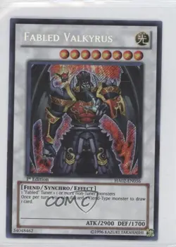 Fabled Valkyrus 1st Ed. YuGiOh Hidden Arsenal 2 #HA02-EN056 2010 0b5 - Image 1