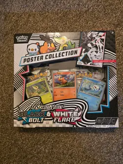 Pokémon TCG Scarlet Violet - Black Bolt & White Flare Poster Collection -In Hand - Image 1