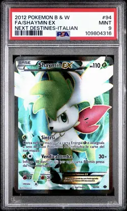 POKEMON PSA 9 SHAYMIN EX FULL ART 94/99 FUTURE DESTINIES ITALIAN 2012 POP 3!🌎 - Image 5