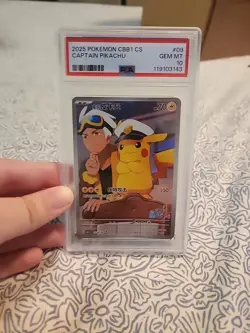 PSA 10 CAPTAIN PIKACHU #09 2025 Pokemon CBB1 CS - Image 6