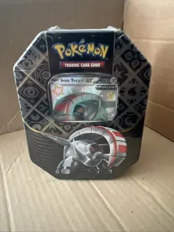 Pokémon TCG Scarlet & Violet Paldean Fates Tin, Sealed Iron Treads - Image 2