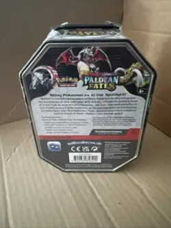 Pokémon TCG Scarlet & Violet Paldean Fates Tin, Sealed Iron Treads - Image 4