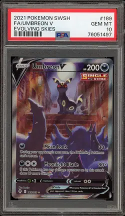 Pokemon Umbreon V Evolving Skies Full Alt Art #189 PSA 10 Gem Mint - Image 3
