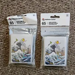 2 × 65 Great Wave Pikachu & Friends Card Sleeves - Pokemon TCG Scarlet & Violet - Image 2
