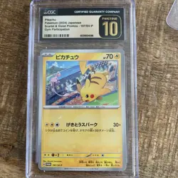 CGC Pristine 10 Pikachu SV-P 197 - S&V Gym Participation 2024 Promo Pokemon Card - Image 1