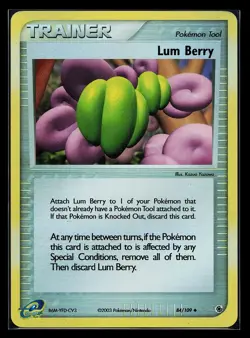 Pokemon Card - Lum Berry Ruby and Sapphire 84/109 Reverse HOLO - Image 1