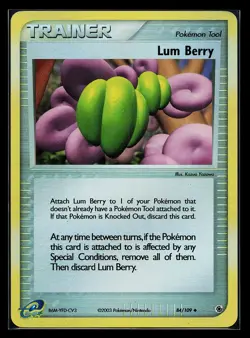 Pokemon Card - Lum Berry Ruby and Sapphire 84/109 Reverse HOLO - Image 3