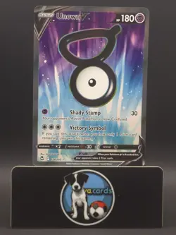 Pokemon Card - Unown V (Full Art) Silver Tempest 176/195 Ultra Rare Full Art TCG - Image 1