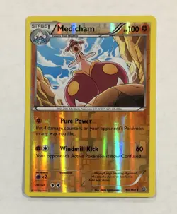 PokÃ©mon MEDICHAM Card 80/160 Reverse Holo Rare XY Primal Clash Near Mint TCG - Image 1