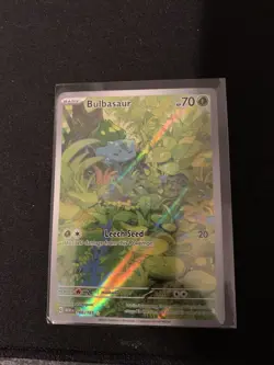Bulbasaur Holo Illustration Rare Card 166/165 SV Scarlet & Violet 151 Mew - Image 1