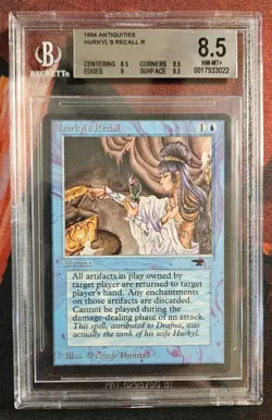 Antiquities - Hurkyl's Recall - MTG - Magic the Gathering - NM/MT+ BGS 8.5 Quad+ - Image 1