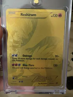 Pokemon TCG Reshiram Full Art Secret Rare Holo Card 114/113 Legendary Treasures - Image 1