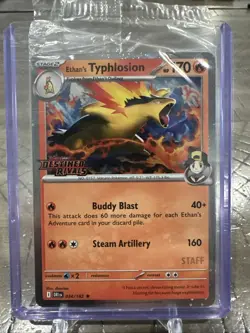 Pokémon TCG Destined Rivals Prerelease STAFF Promo (Set of 4) SEALED - Image 1