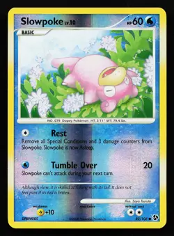 Slowpoke 82/106 Reverse Holo Great Encounters Pokémon Card - Image 3