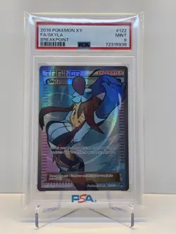 2016 POKEMON XY BREAKPOINT #122 FULL ART SKYLA #122 PSA 9 - Image 3