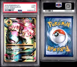 POKEMON PSA 9 M VENUSAUR EX FULL ART 100/108 EVOLUTIONS ENGLISH 2016! - Image 3