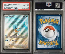 2023 POKEMON MEW EN-151 #170 SQUIRTLE ILLUSTRATION RARE PSA 10 - Image 6