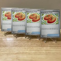 4x Buddy-Buddy Poffin 144/162 Temporal Forces Pokemon TCG Playset - Image 3
