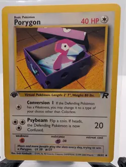 Pokemon TCG - PORYGON #48/82 - Team Rocket - Non-Holo 1st Edition Uncommon - Image 1