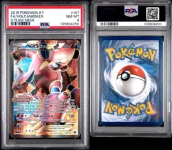 POKEMON PSA 8 VOLCANION EX FULL ART 107/114 STEAM SIEGE XY ENGLISH 2016! - Image 3