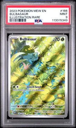 BULBASAUR Illustration Rare 2023 Pokemon SV 151 #166 PSA 9 Mint *bt - Image 3