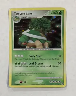 Pokémon TORTERRA 17/130 Holo Rare Diamond & Pearl Error LP HOLO BLEED Light Play - Image 9
