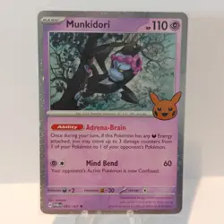 2024 Pokemon Trick or Trade Munkidori #95 Holo Rare TCG Card Collectible - Image 6