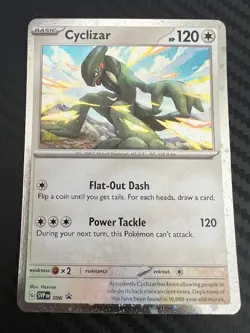 Pokemon TCG Cyclizar SVP 096 Scarlet & Violet Cosmos Holo Black Star Promo NM - Image 3