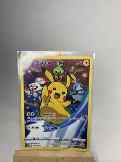 Pokémon TCG Pikachu SWSH Black Star Promo SWSH020 Holo Promo Near Mint - Image 3