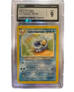 Pokemon Light Vaporeon Neo Destiny 52/105 MINT 9 - Image 3