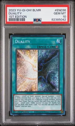 2023 YU-GI-OH! BLMR-BATTLES OF LEGEND: MONSTROUS REVENGE 1ST ED DUALITY PSA 10 - Image 3