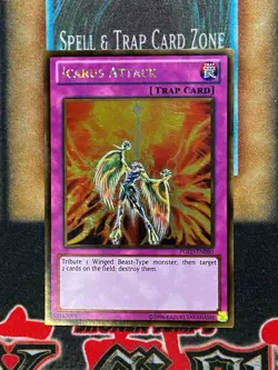 Yugioh Icarus Attack PGLD-EN080 Gold Rare NM - Image 1