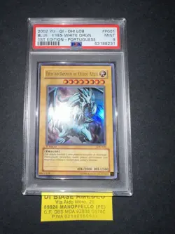 YU GI OH PSA 9 BLUE EYES WHITE DRAGON LDB-P001 1st EDITION PORTUGUESE 2002! - Image 15