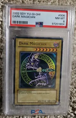 Yugioh Dark Magician SDY-006 Starter Deck Unlimited PSA 8 - Image 3
