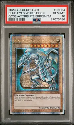 2023 YU-GI-OH! LC01-LEGEND COLL: 25TH ANV ED BLUE-EYES WHITE DRAGON PSA 10 - Image 3