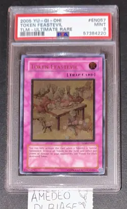 YU GI OH PSA 9 TOKEN FEASTEVIL TLM-EN057 ULTIMATE RARE ENGLISH 2005! - Image 1