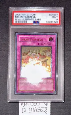 YU GI OH PSA 9 TOKEN FEASTEVIL TLM-EN057 ULTIMATE RARE ENGLISH 2005! - Image 2