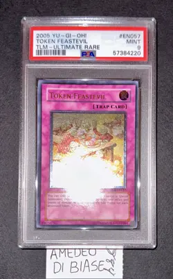 YU GI OH PSA 9 TOKEN FEASTEVIL TLM-EN057 ULTIMATE RARE ENGLISH 2005! - Image 9