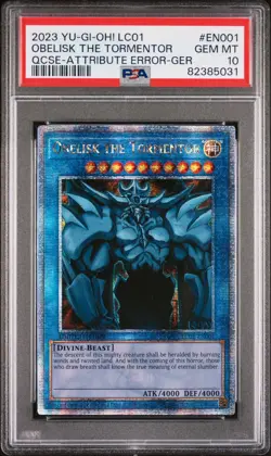 2023 YU-GI-OH! LC01-LEGEND COLL: 25TH ANV ED #EN001 OBELISK THE TORMENTOR PSA 10 - Image 3